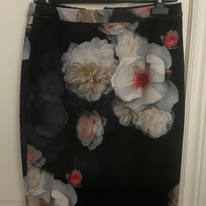 Ted Baker floral midi skirt